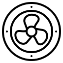 Fan blowing icon