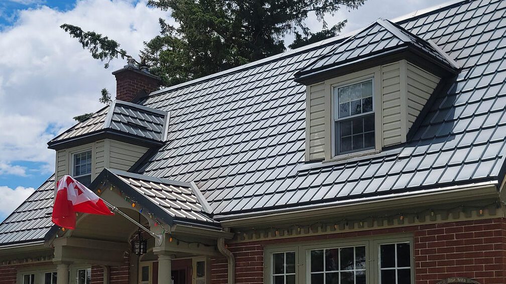 Hy-Grade-Steel-Roofing-System-Metal-Roofing-See-Our-Work-Slate-Grey-red-brick-house-Guelph-Ontariio