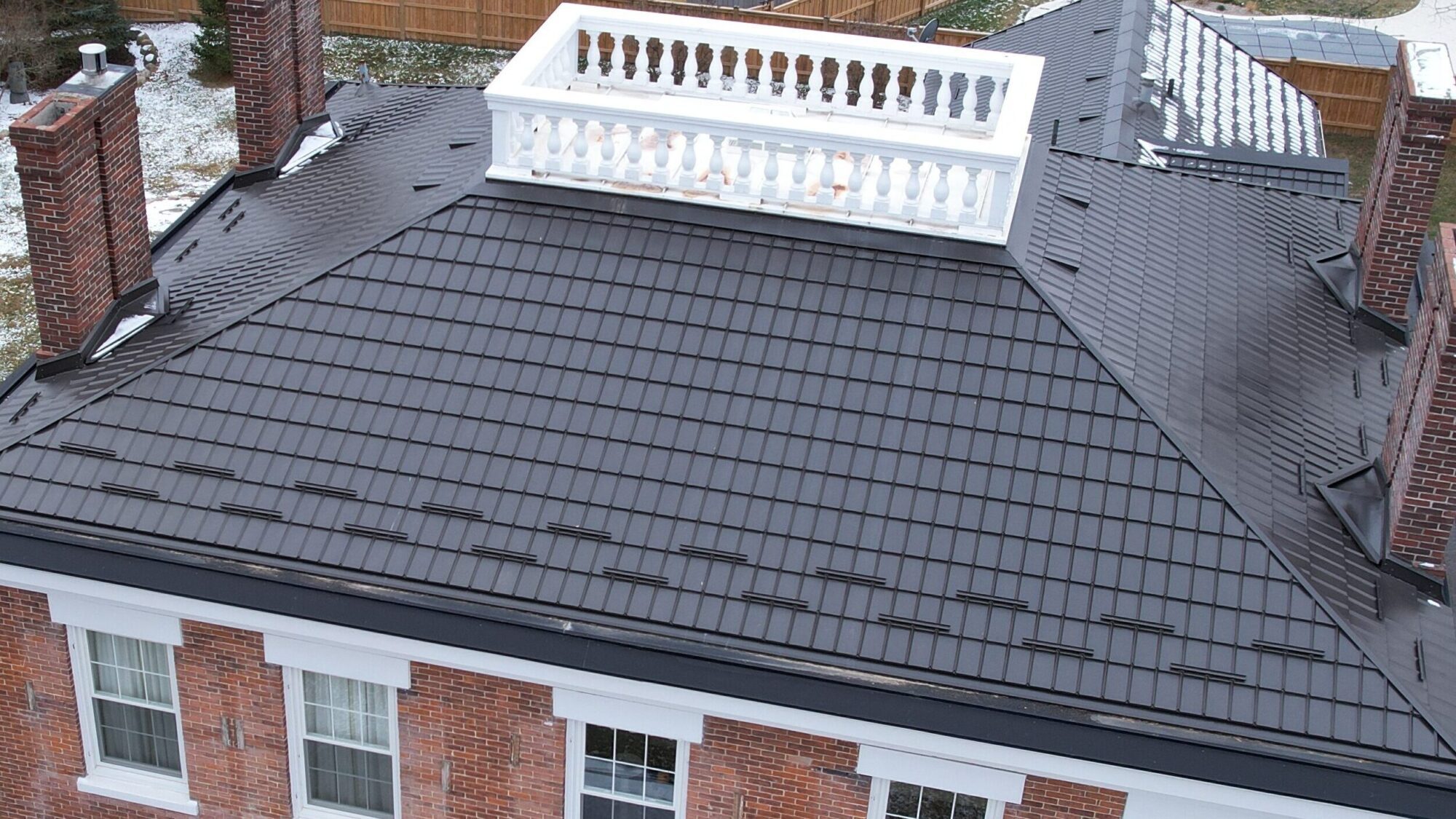 Hy-Grade-Steel-Roof-Red-Brock-Colonial-House-Dark-Brown-Roof