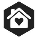 House with a heart icon. Forever roof for your forever home