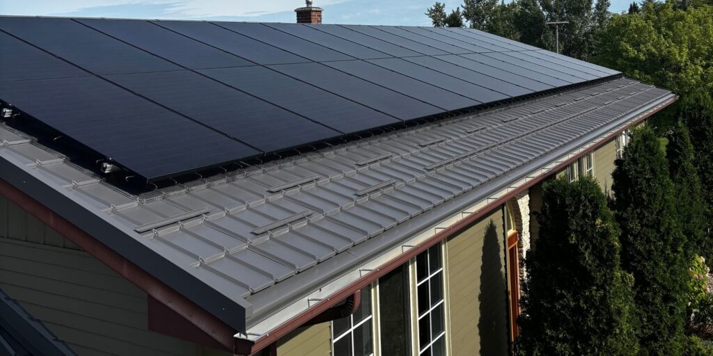 Solar Panels on Hy-Grade Steel Roofing System